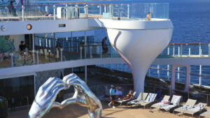 Cruise Ship With Martini Glass Hot Tubs